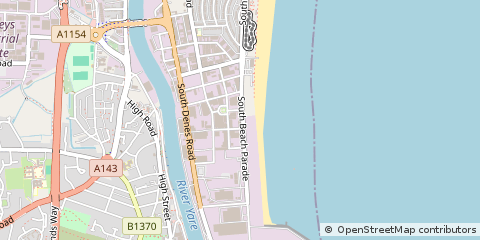Map of Great Yarmouth, Norfolk