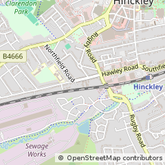 Map of Hinckley, Leicestershire