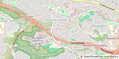 Map of Plymouth, Devon
