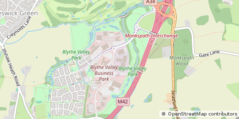 Map of Solihull, West Midlands