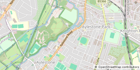 Map of Leicester, Leicestershire