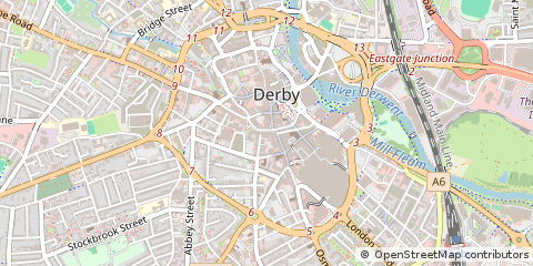 Map of Derby, Derbyshire