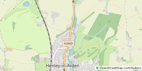 Map of Henley in Arden, Warwickshire
