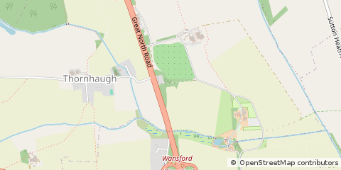 Map of Great North Road, Thornhaugh, Peterborough, Cambridgeshire