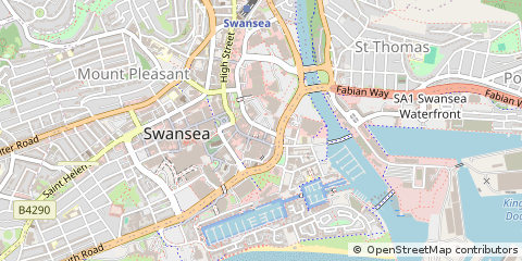 Map of Swansea