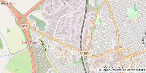 Map of Industrial Estate Kettering, Northamptonshire