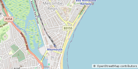 Map of Weymouth, Dorset