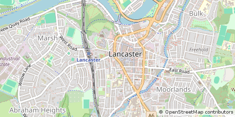 Map of Lancaster, Lancashire