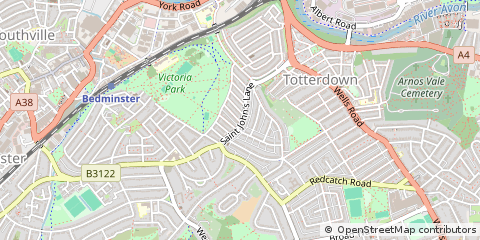 Map of Bedminster, Bristol