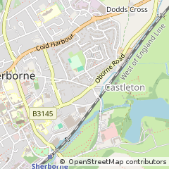 Map of Sherborne, Dorset