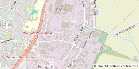 Map of Peterborough, Cambridgeshire