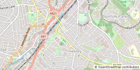Map of Sheffield, South Yorkshire