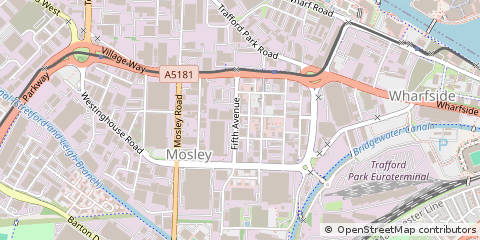 Map of Manchester, Lancashire