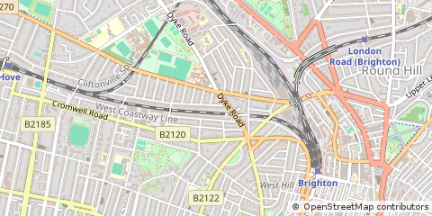 Map of Hove, East Sussex