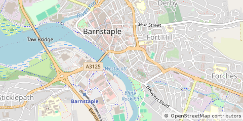 Map of Barnstaple, Devon