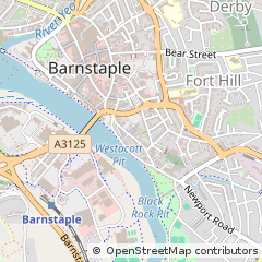 Map of Barnstaple, Devon