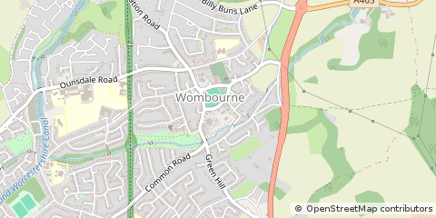 Map of Wombourne, West Midlands