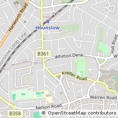 Map of Hounslow, Middlesex