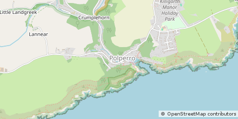 Map of Polperro, Cornwall