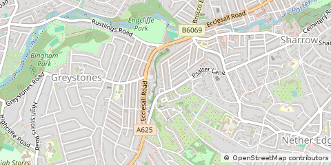 Map of Sheffield
