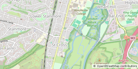 Map of Winchester, Hampshire
