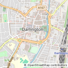 Map of Darlington, County Durham