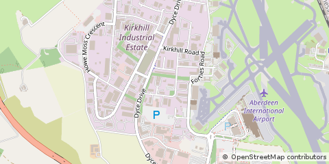 Map of Dyce, Aberdeen