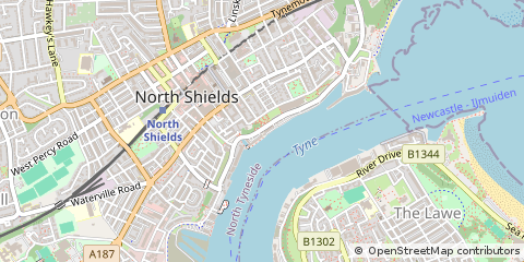 Map of North Shields