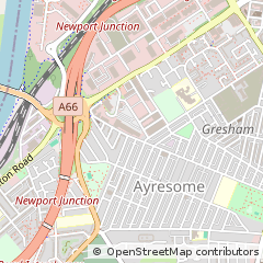 Map of Middlesbrough, Cleveland