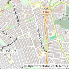 Map of Gateshead