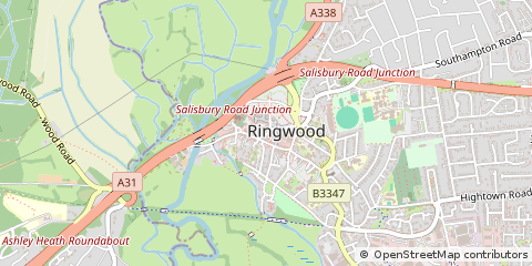 Map of Ringwood, Hampshire