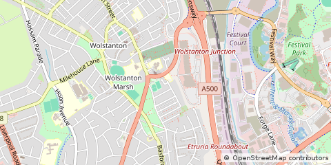 Map of Newcastle, Staffordshire