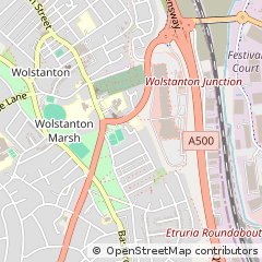 Map of Newcastle, Staffordshire