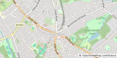 Map of Southgate, London