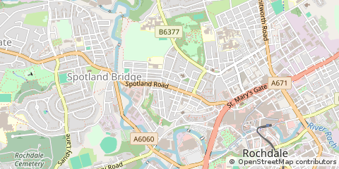 Map of Rochdale, Lancs