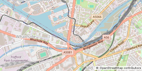 Map of Salford, Greater Manchester