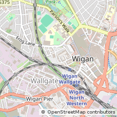 Map of Wigan, Lancashire