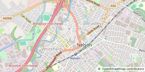 Map of Nelson, Lancashire