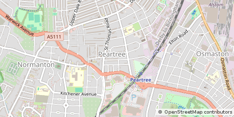 Map of Derby, Derbyshire