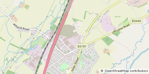 Map of Cullompton, Devon