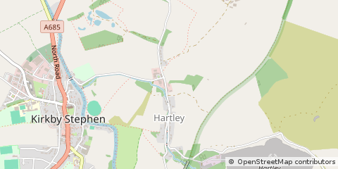 Map of Kirkby Stephen, Cumbria