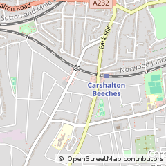 Map of Carshalton Beeches, Surrey
