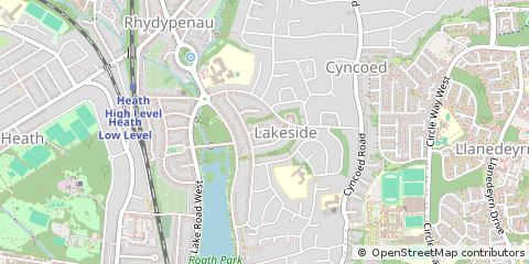 Map of Cardiff, South Glamorgan