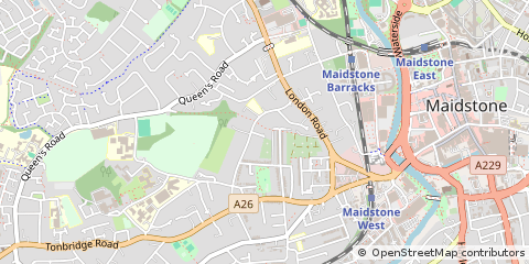 Map of Maidstone, Kent