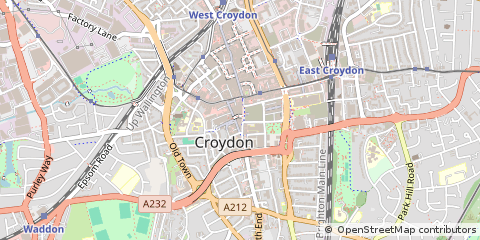 Map of Croydon