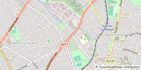 Map of Sutton, Surrey
