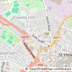 Map of ST. Helens, Merseyside