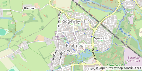 Map of Swindon, Wiltshire