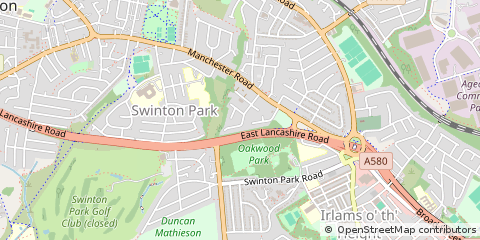 Map of Swinton, Lancashire