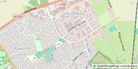Map of Clifton Moor York, North Yorkshire